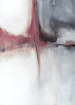 Roze wit abstract van Ela Szczepaniak