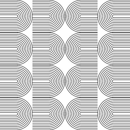 Retro 1920 vintage geometrisch vormenpatroon in Bauhaus-stijl nr. 19