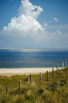 Zicht van Texel naar Vlieland van Jan