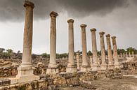 Römische Ruinen mit Säulen in Bet She An in Israel von Joost Adriaanse Miniaturansicht