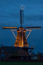 Verlichte nederlandse molen van Tonko Oosterink thumbnail