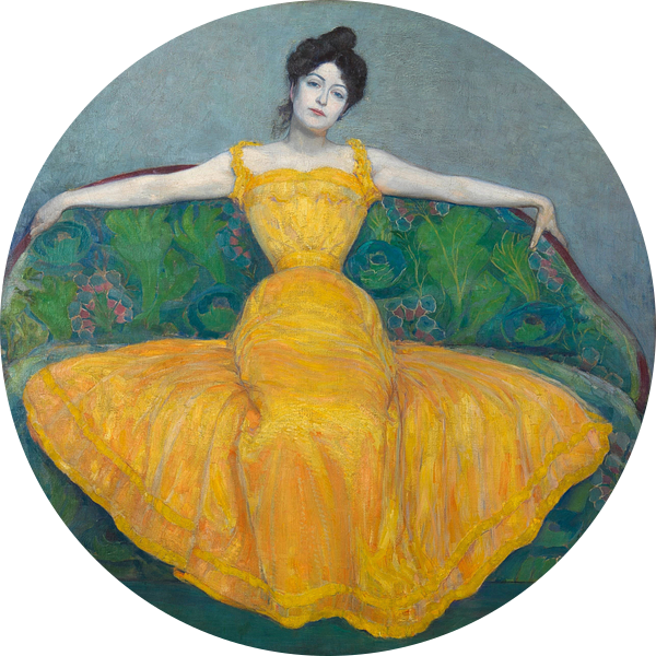 Dame in de gele jurk, Max Kurzweil (gezien bij vtwonen) van Meesterlijcke Meesters