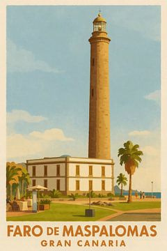 FARO DE MASPALOMAS - Lighthouse under palm trees