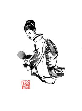 geisha pakt op van Péchane Sumie