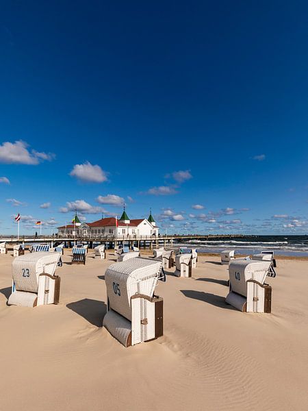 Historische Seebrücke Ahlbeck auf Usedom von Werner Dieterich