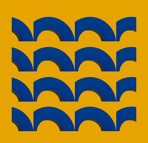 geel en blauw vlakverdeling
