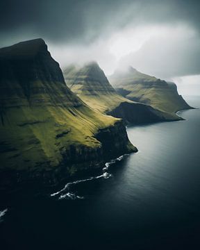 Uitzicht op de Faeröer van fernlichtsicht