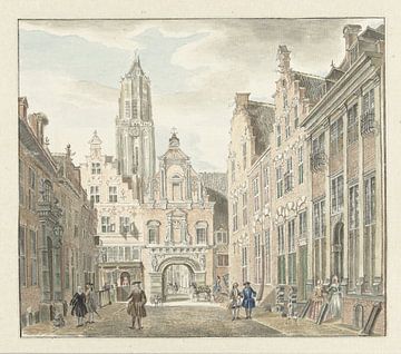 Nieuwstraat in Utrecht met gezicht op de Domtoren, Johanna de Bruyn