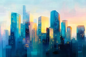 Urban play of light - Abstract perspective by Poster Art Shop