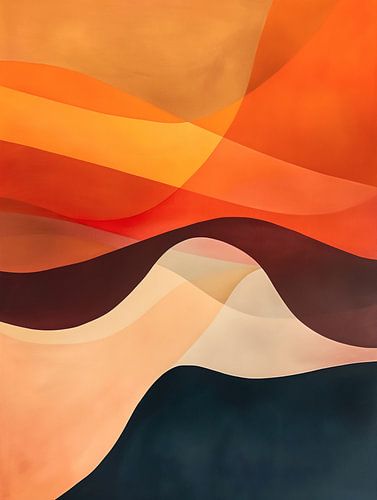 Paysage abstrait aux couleurs pastel foncées