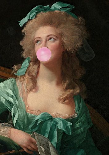 Mevrouw Bubble-Gum van Grace Digital Art Co