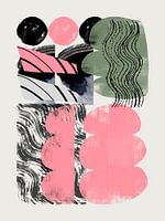 Abstrakte Form Collage In Rosa