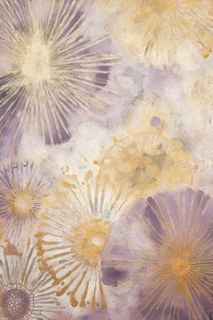 Pastelbloemen in Gouden Gloed van Whale & Sons