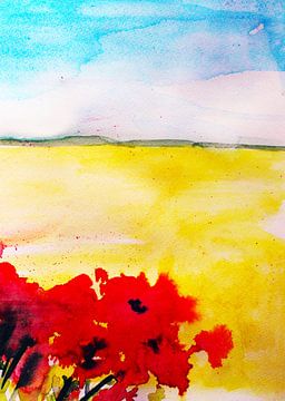poppies at the field  van M.A. Ziehr