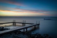 Un magnifique lever de soleil coloré sur le Grevelingenmeer à Ouddorp.