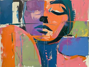 Vrouw Abstract van Blikvanger Schilderijen