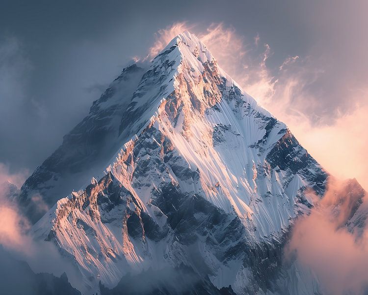 Schneeberge im Lichtbad von fernlichtsicht
