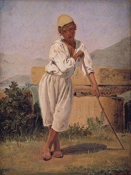 Constantin Hansen, een herdersjongen. Pompei, 1838 van Atelier Liesjes