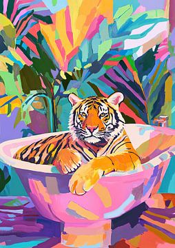 Lion in the bath