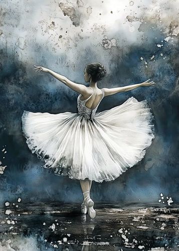 Balletdanseres aquarel schilderij #danseres