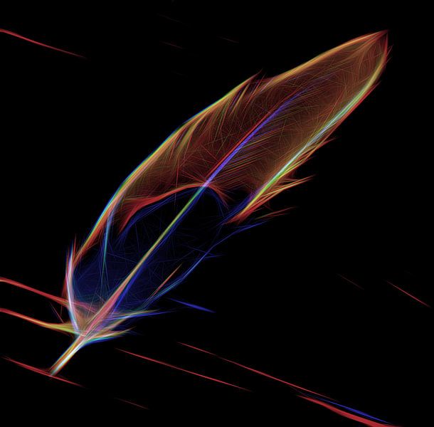 Feather in the light by Henryk Rybak
