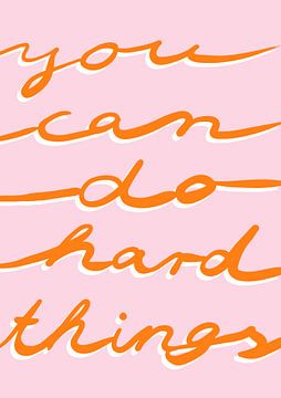 You can do it - orange pink by Bainai