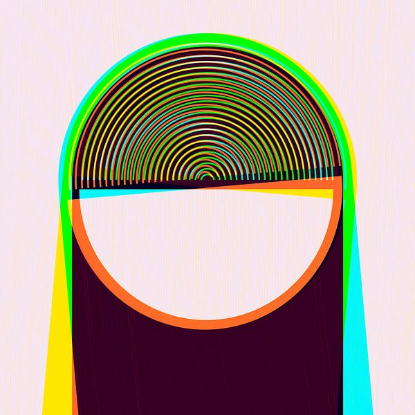 Geometric Retro Shapes Pop Art Abstract by Mad Dog Art