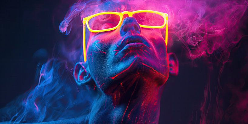 Very nice man in neon glow by Art Bizarre