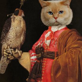 Portrait of a Feline Falconer by Marja van den Hurk