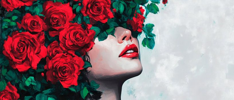 Rose petal hair bliick - Hidden beauty by Poster Art Shop