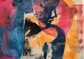 Porträt mit warmen Farben von Blickfänger Gemälde