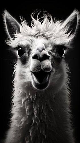 Tier Portrait in Schwarz-Weiß minimalistische Wildlife Art