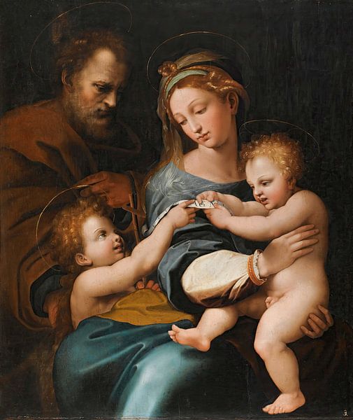 Madonna della Rosa, Workshop of Raffaello Sanzio by Masterful Masters