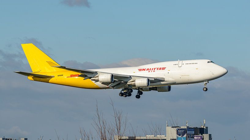 DHL - Kalitta Air Boeing 747-400F Frachtflugzeug. von Jaap van den Berg