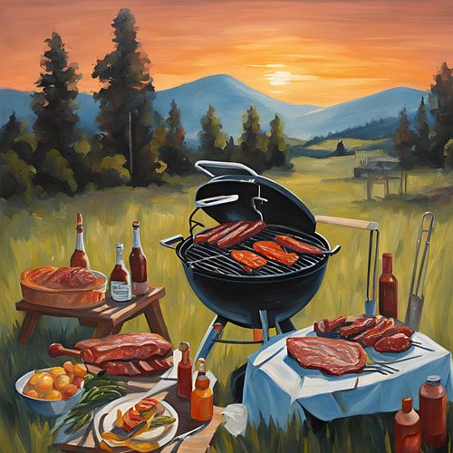 Soft Barbecue Evening Grill