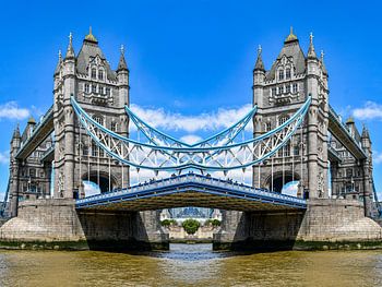 Die Tower Bridge in ihrer ganzen Symmetrie – ein grafischer Blick auf London