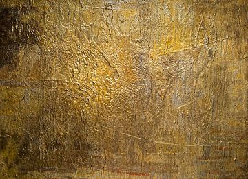 Gouden compositie, abstract van Sander Veen