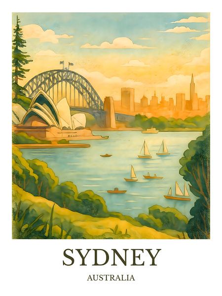 Bezauberndes Sydney: Moderne Stadtkunst von Robert Swaine