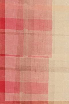Abstract minimalistisch schilderij in pastelroze en beige van Abstract Minimalist Art