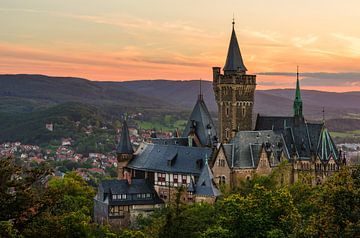 Schloss Wernigerode in het avondlicht