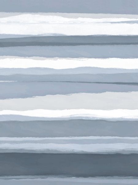 Streifen 3 | Indigo Minimal Pastell von Menega Sabidussi