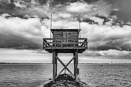 Fisherman's house in Scharendijke in black and white. by Ron van der Stappen