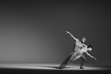 Schönheit und Unschuld des Tanzes mit Adam und Eva von Arjen Roos