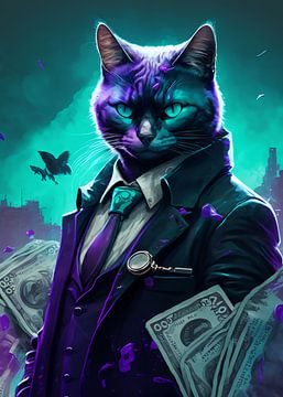Cat Money Mafia van WpapArtist WPAP Artist