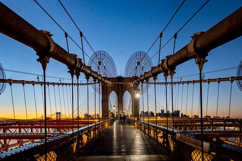 Brooklyn bridge during sunrise