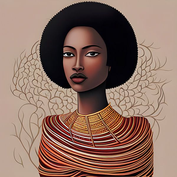 Femme Maasai Maasai, art africain par Betty Maria Digital Art