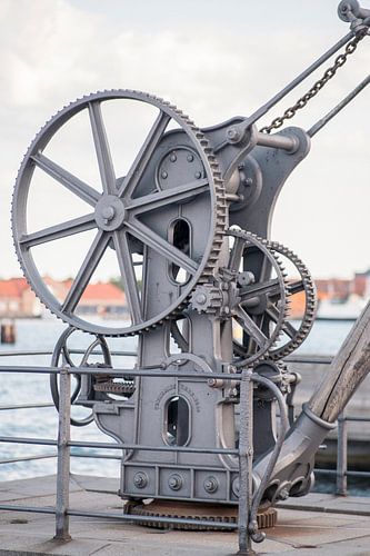 Old harbor crane in Copenhagen, Denmark