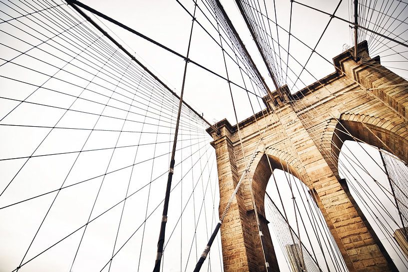 Brooklyn Bridge Up Close by Walljar