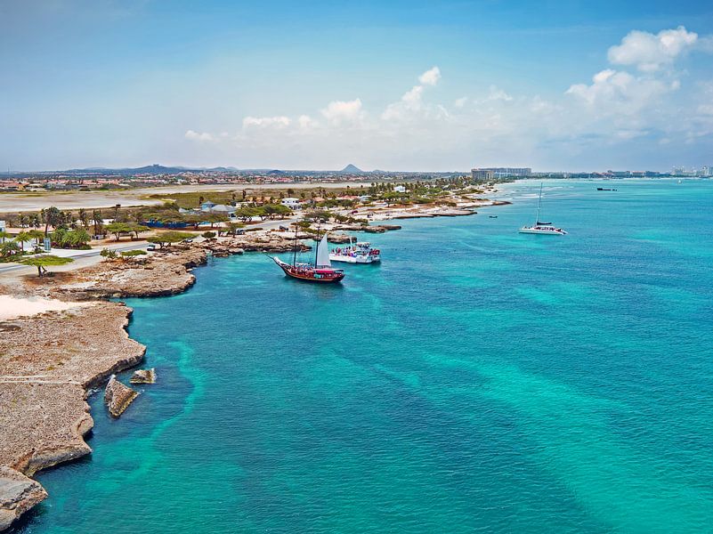 Aerial picture of Aruba in the Caribbean Sea by Eye on You