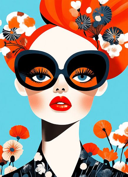 Blooming Colours | A Merry Symphony of Orange and Blue by Karina Brouwer